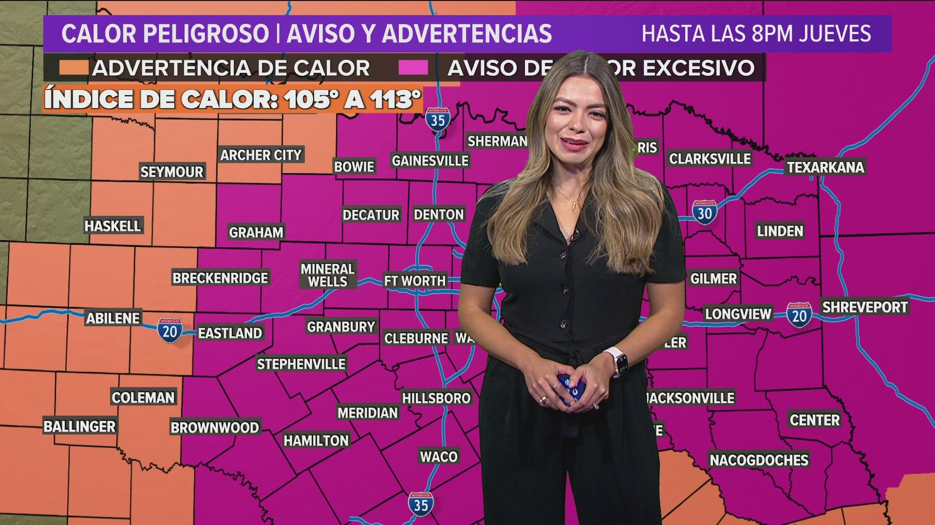 El Reporte del Tiempo en Dallas-Fort Worth: Calor peligroso continúa esta semana para el Norte de Texas