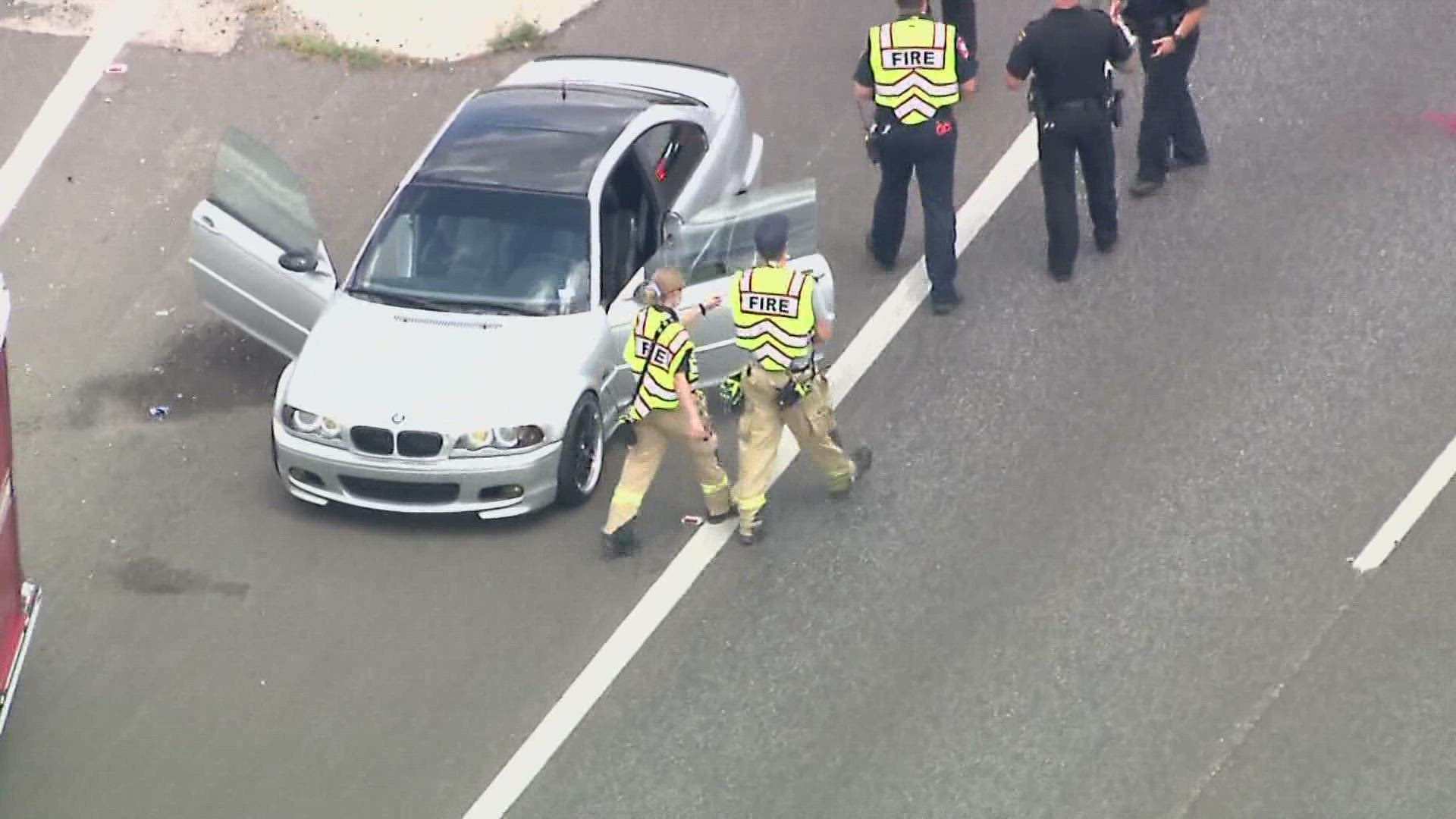 The chase started in Van Zandt County, officials said.