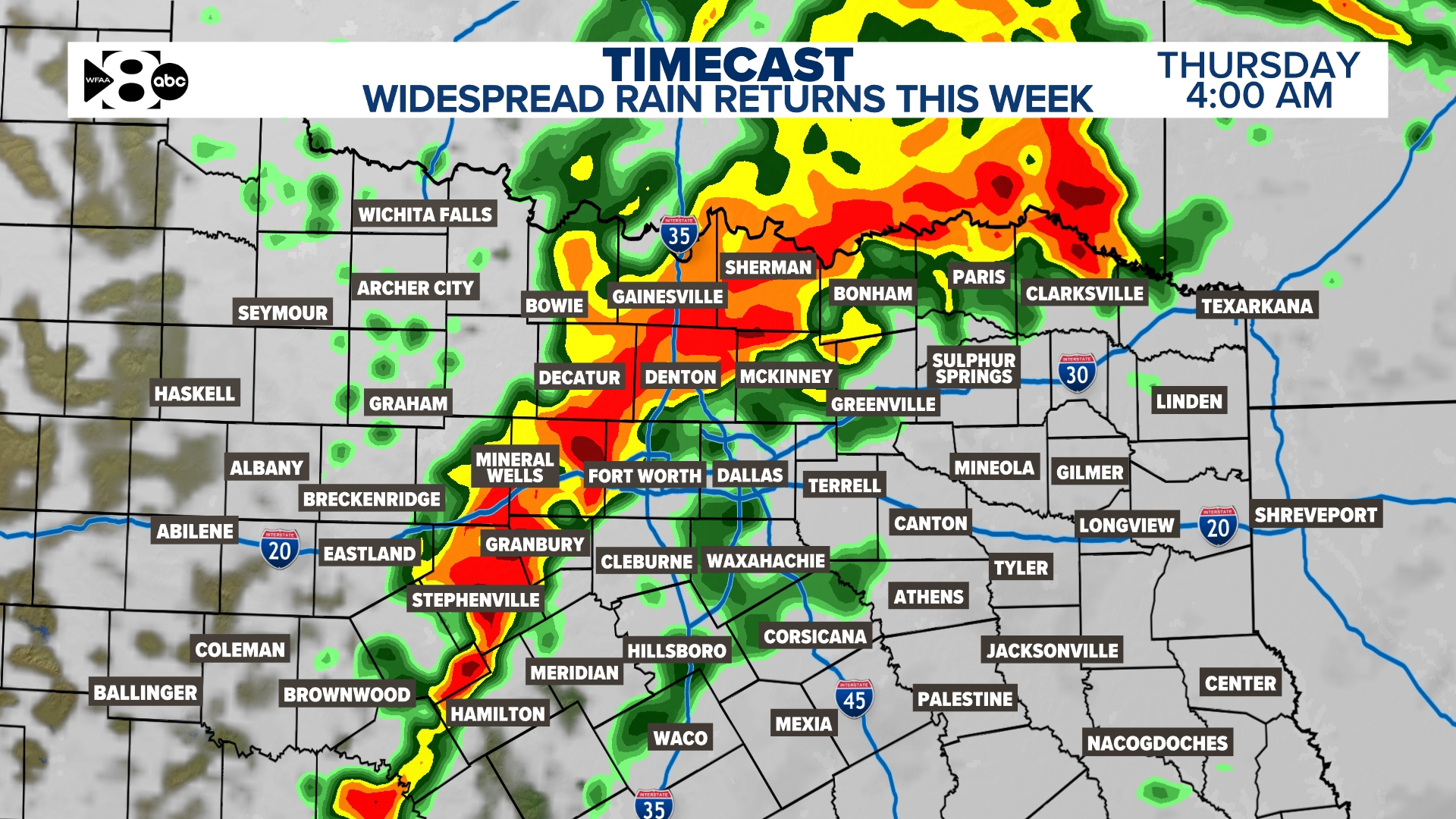 DFW Rain Timeline