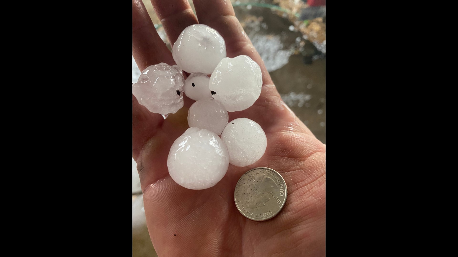 Large amounts of hail fall on North Texas on March 14, 2022 | wfaa.com