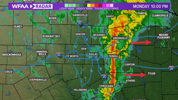 DFW Weather Radar: Rain And Storms Forecast For Monday | Wfaa.com