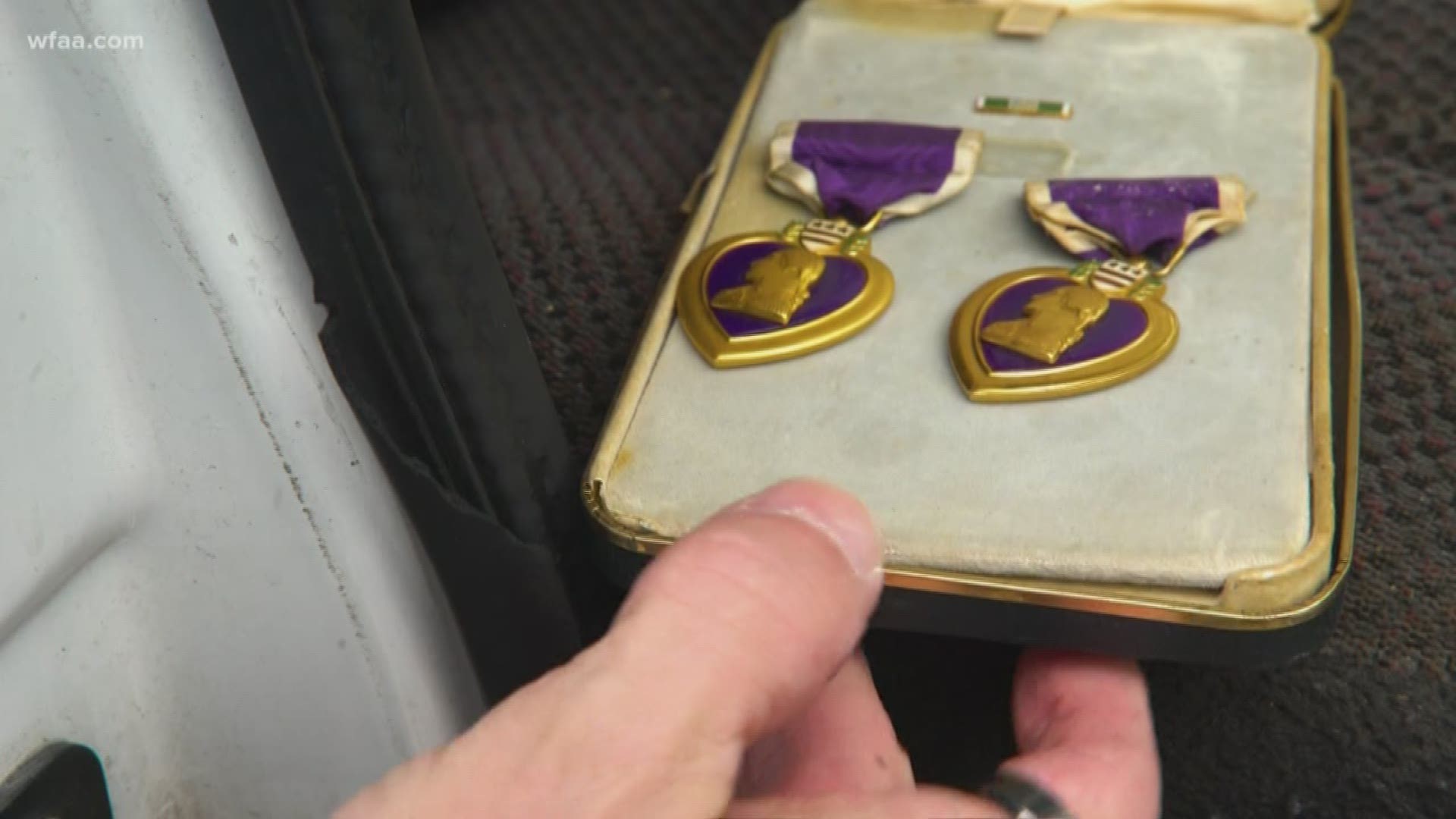 Willie Dimes unknowingly purchased the military medals in a box of items at an auction. He'd like the public's help to find the soldier they belong to.
