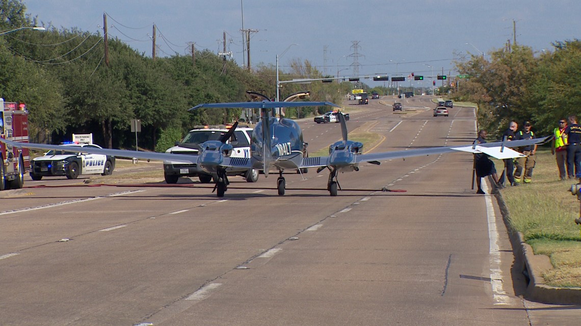 Emergency landing on Kiest Boulevard: Small plane on way to Dallas Executive Airport reported engine problems before safely landing on street