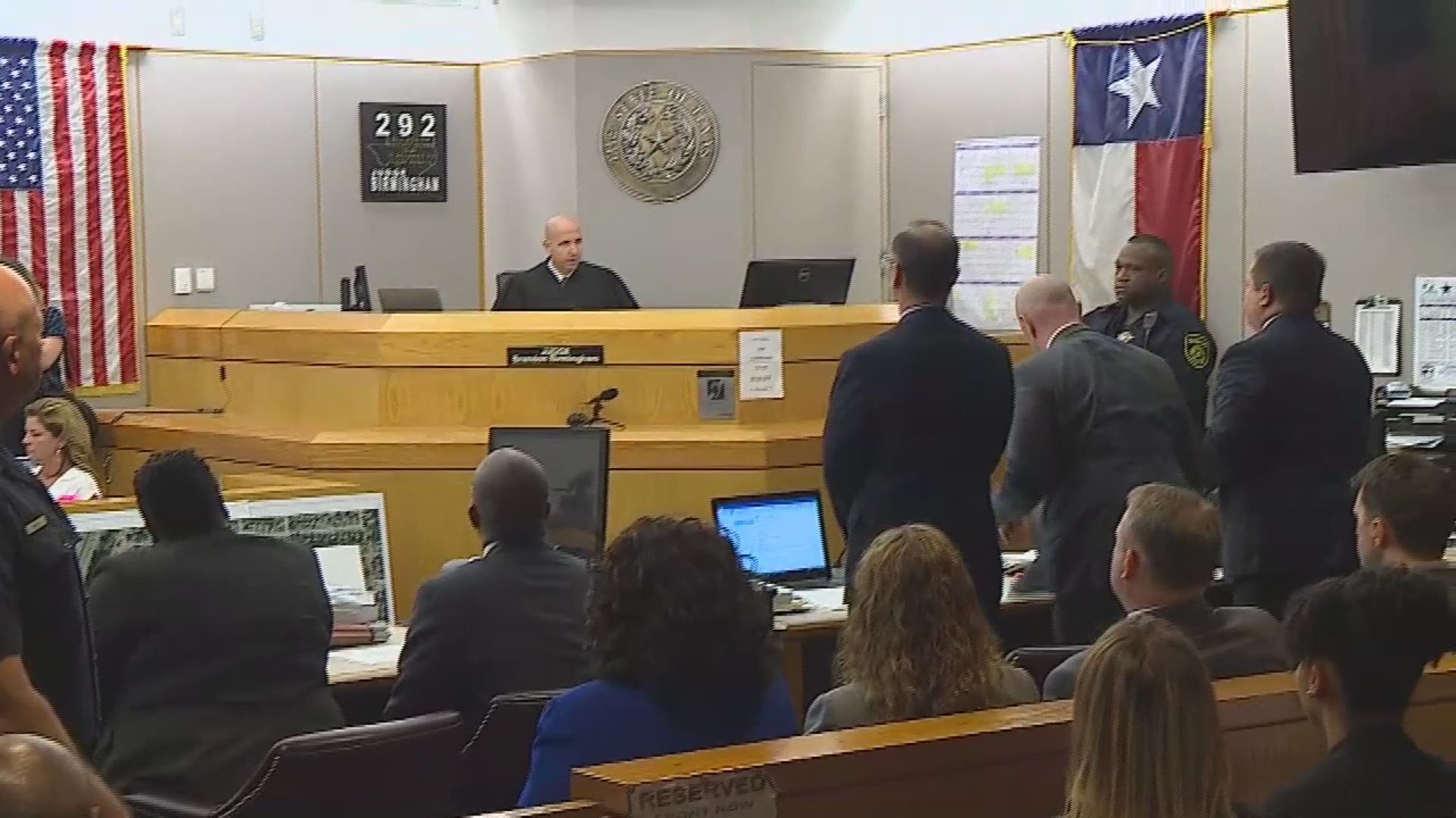 Judge Brandon Birmingham reads a guilty verdict for Roy Oliver, the former officer on trial for the shooting death of Jordan Edwards.