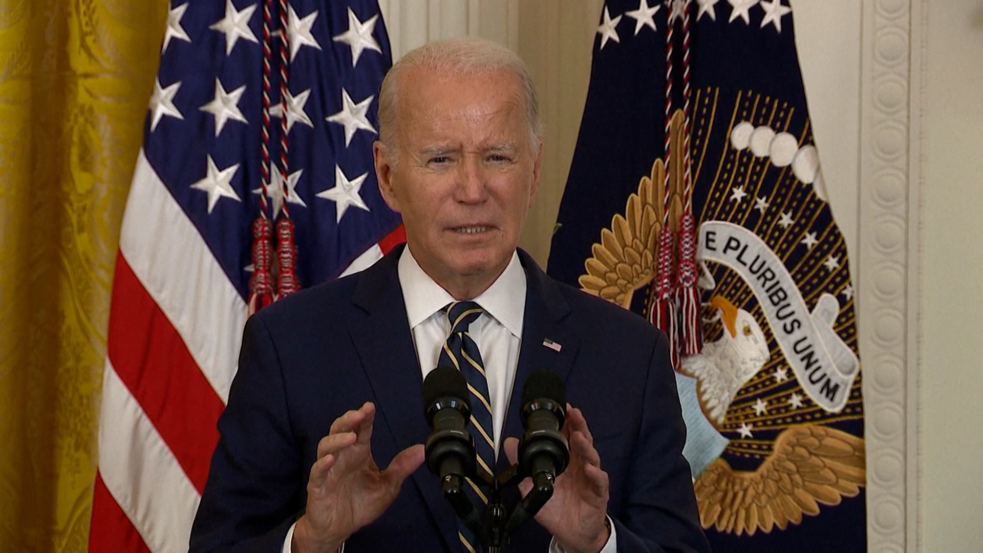 Joe Biden delivered remarks Tuesday on expanding access to mental health care.