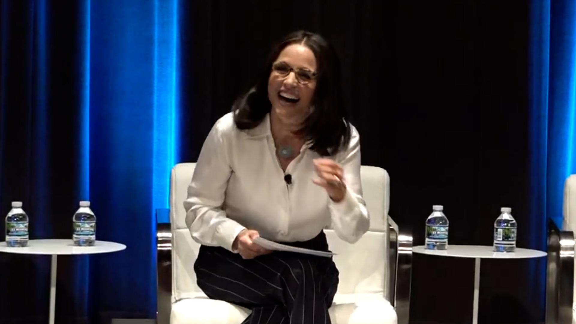 Julia Louis-Dreyfus hosts panel with Democratic women governors during the Democratic National Convention.