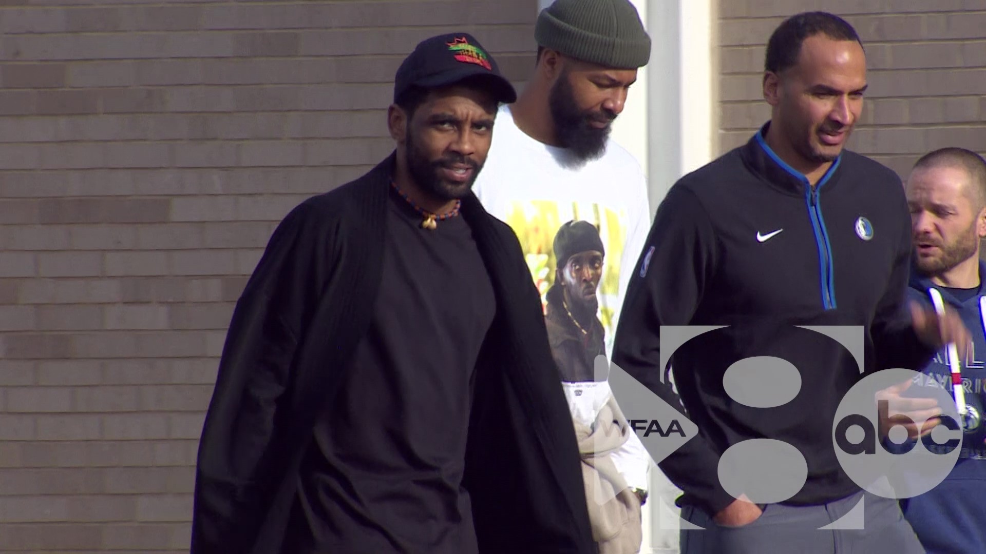 Exclusive video: Kyrie Irving arrived at the Mavs' practice facility in Dallas as the team's trade with Brooklyn became official.