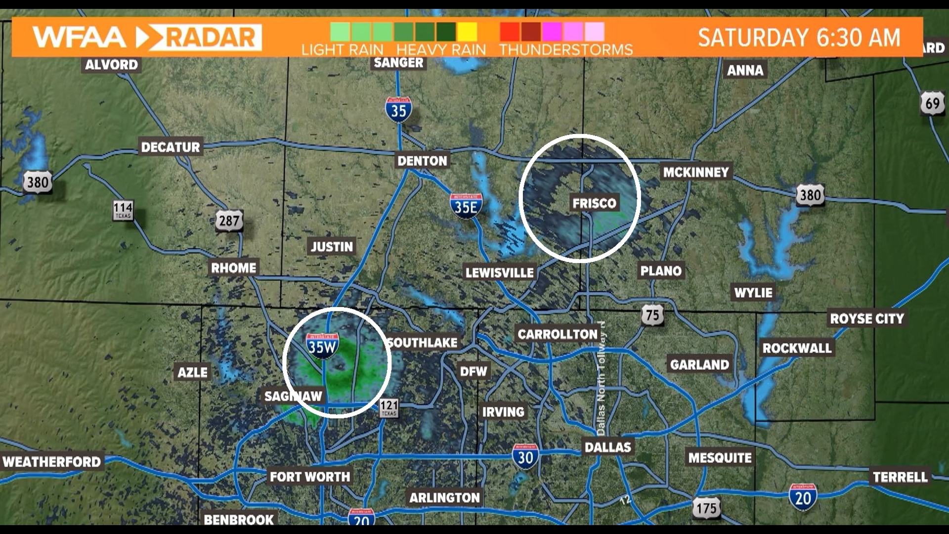 Roost rings seen on radar Saturday morning