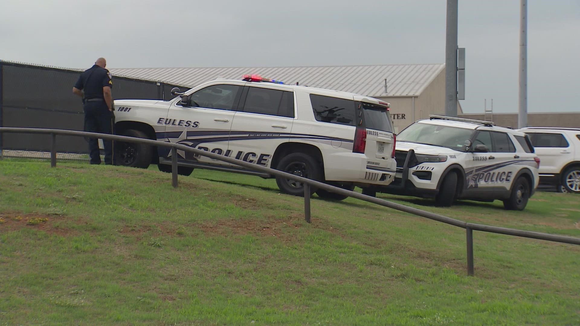Trinity High School in Euless was evacuated as police investigated a threat Thursday morning, officials said. A 16-year-old student was arrested.