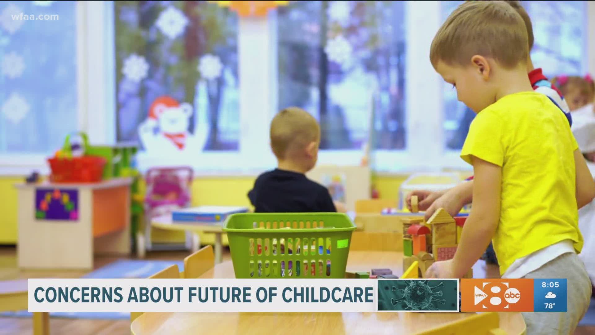 The country is at risk of losing half its childcare capacity, & if that happens, what are parents to do? It's a question troubling for the reopening of the economy.