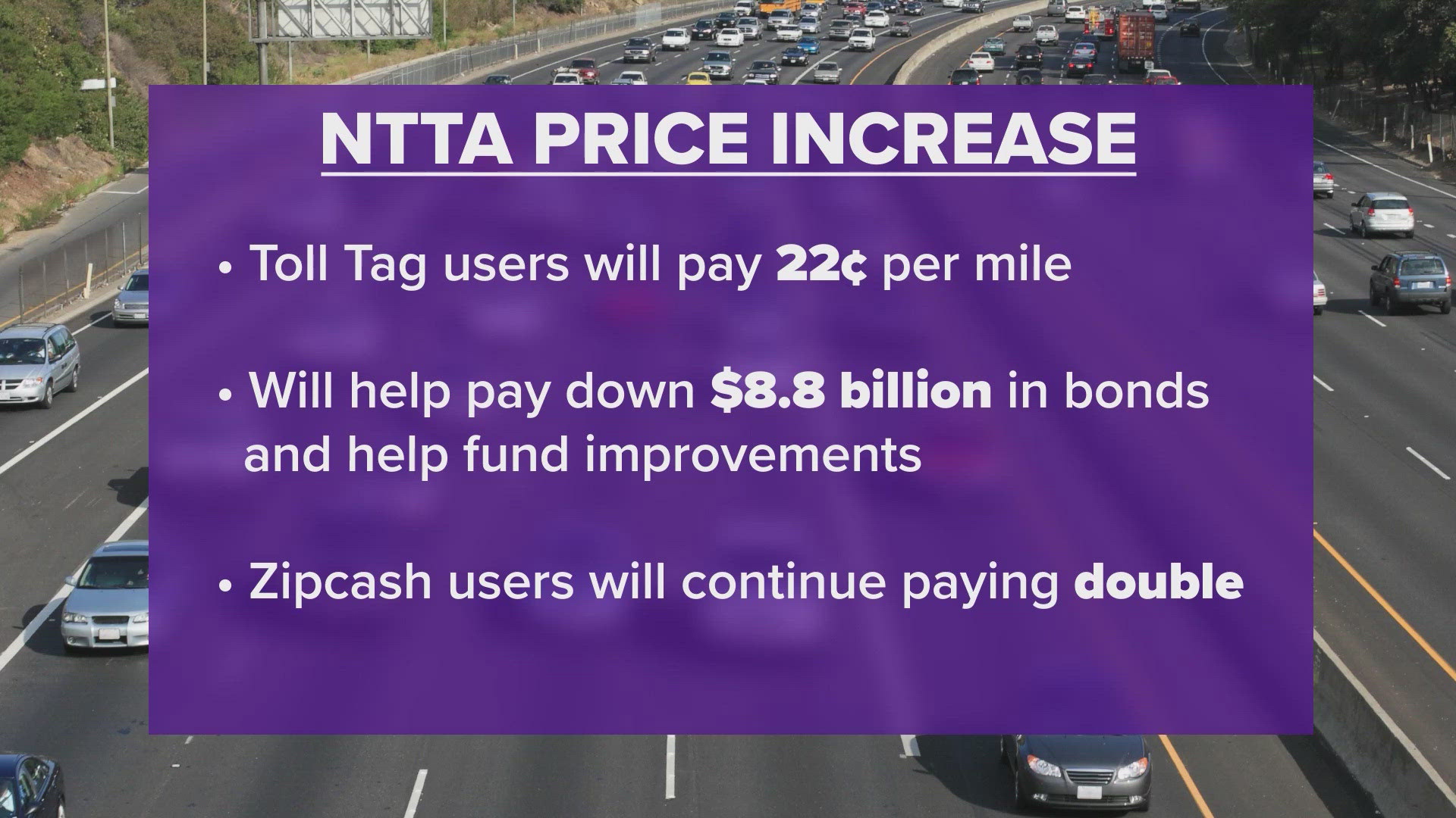 Drivers will pay 22 cents per mile. 
