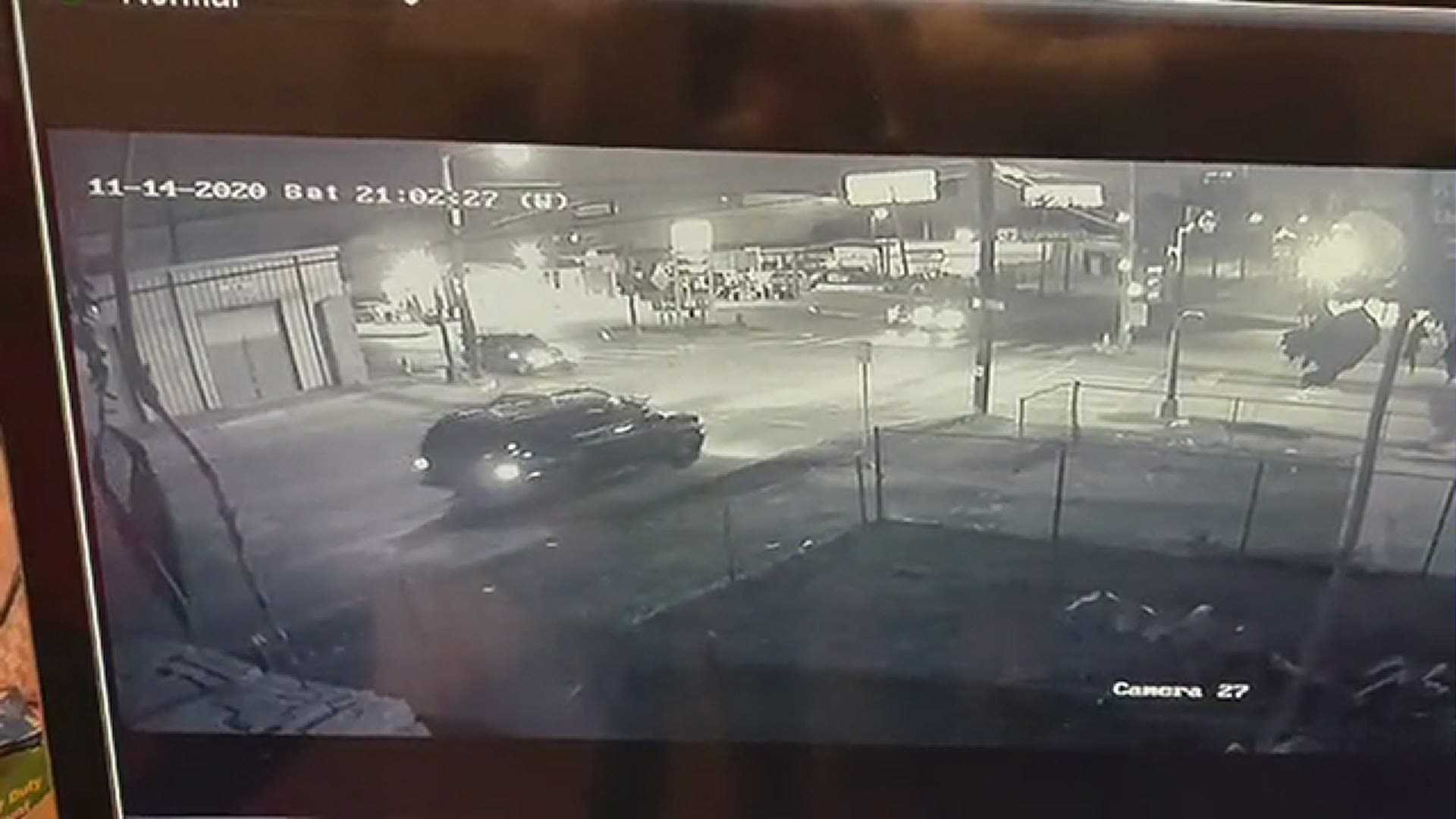 Security camera footage of a shooting on South Beckley Avenue and Clarendon Drive Saturday night.