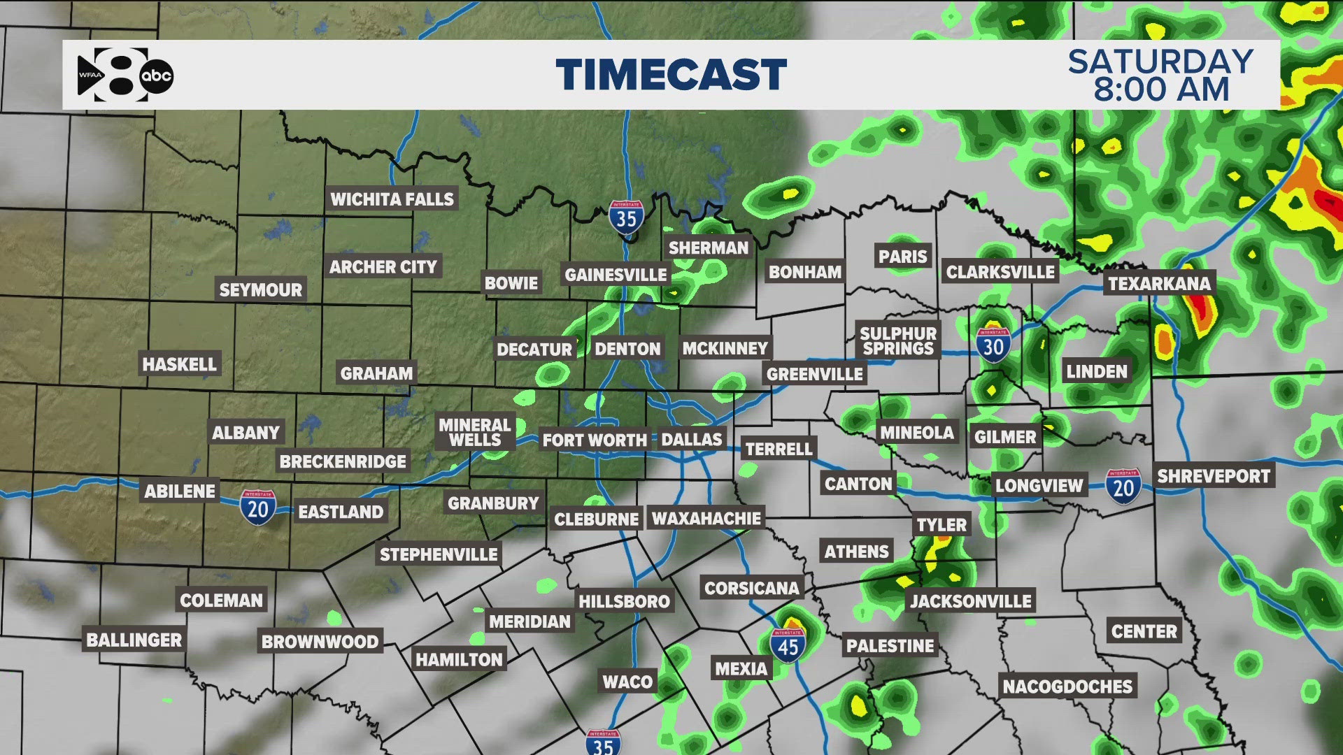 Here's the latest look at the forecast in North Texas.