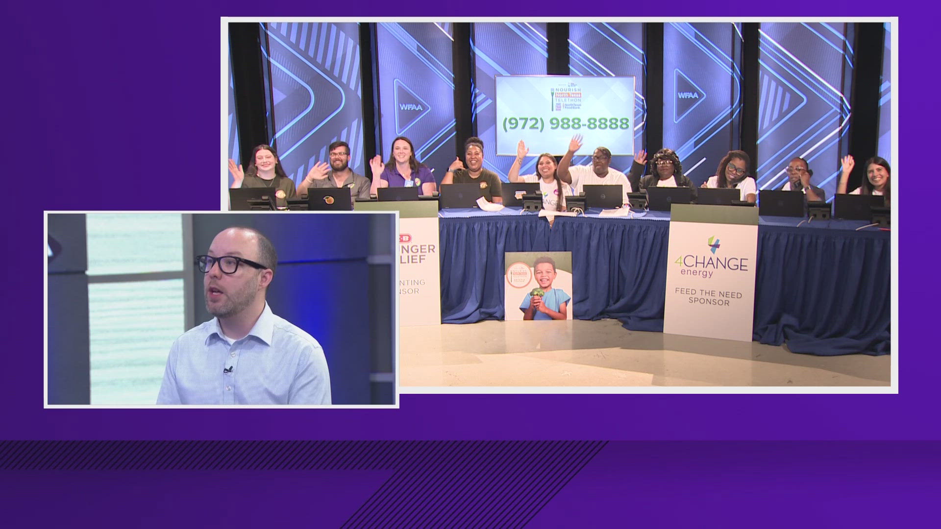 The Nourish North Texas telethon in partnership with the North Texas Food Bank seeks to help those facing food insecurity in North Texas.