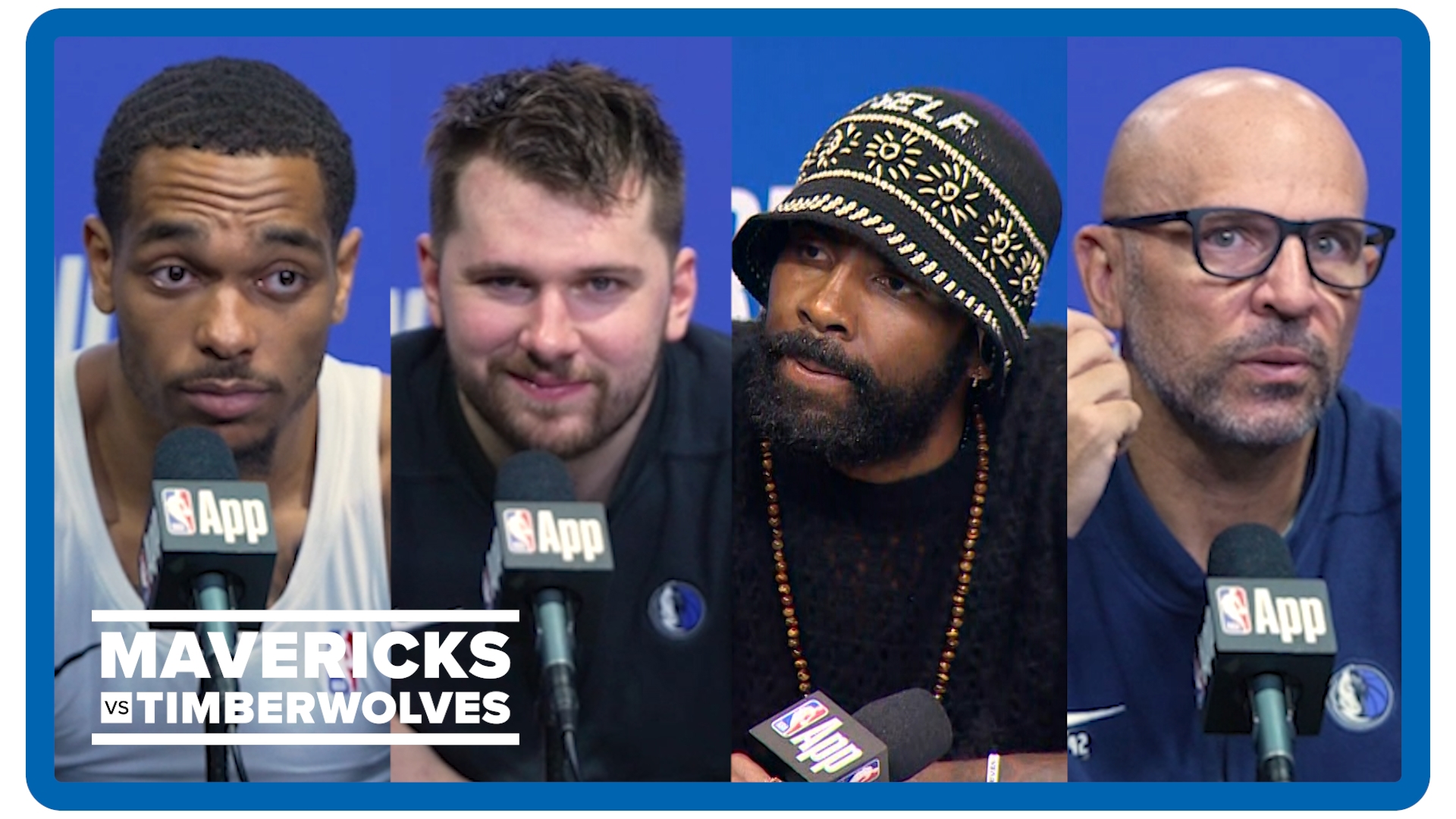 Luka Doncic, Kyrie Irving, P.J. Washington and Jason Kidd talked to the media after the Dallas Mavericks' 116-107 win over the Minnesota Timberwolves.