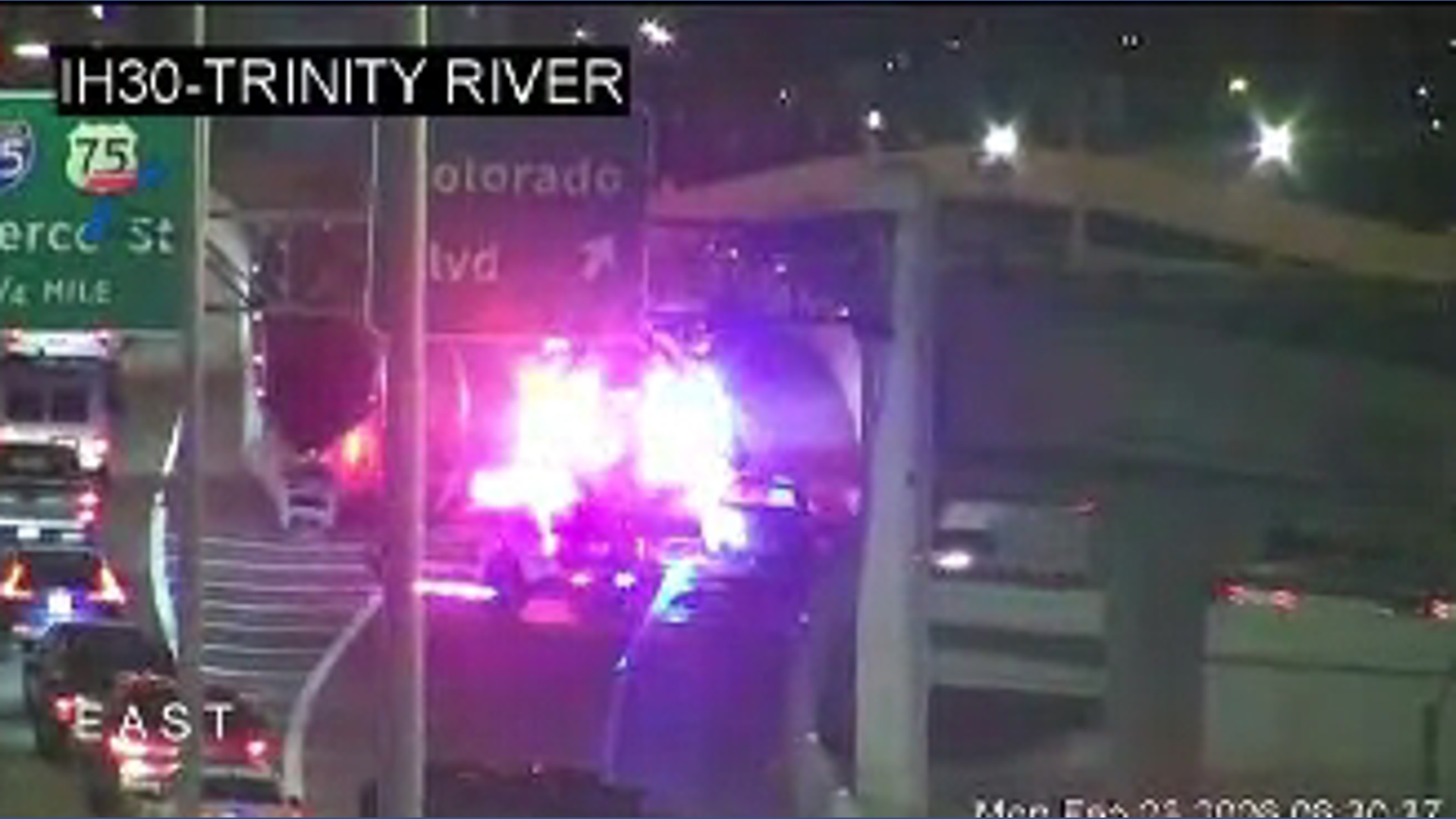 Dallas vehicle fire on I30 Monday morning | wfaa.com