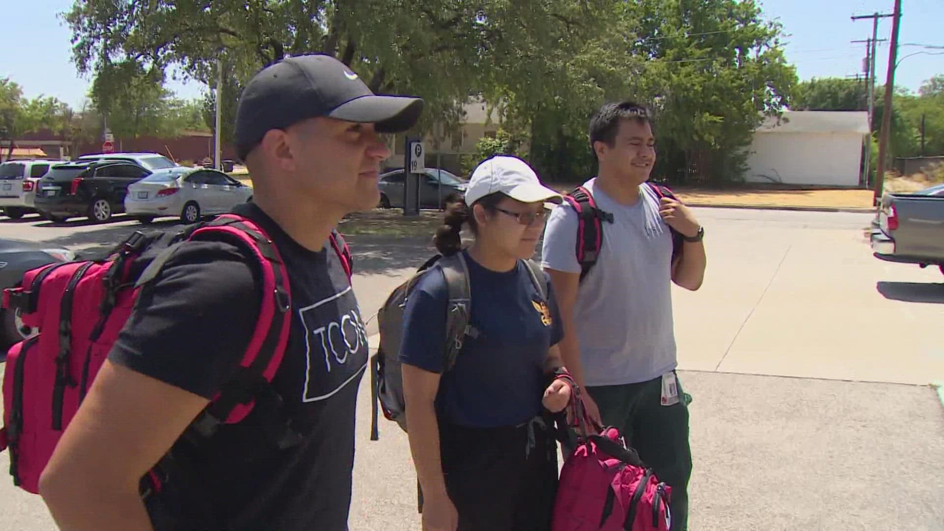 "We were able to give water, Gatorade, help out with snacks, and cooling people down, and make sure everyone was comfortable," said Sabrina Hamilton.