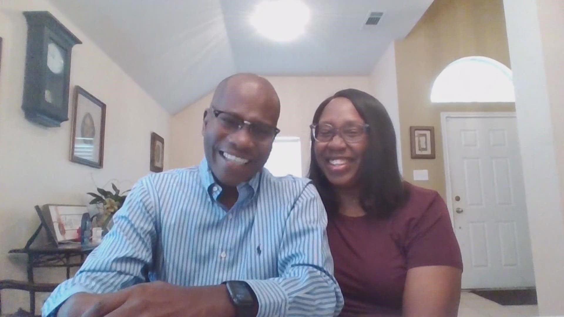 Michael and his wife Sherry thought they were meeting for a regular family Zoom call, when his daughter revealed a surprise!