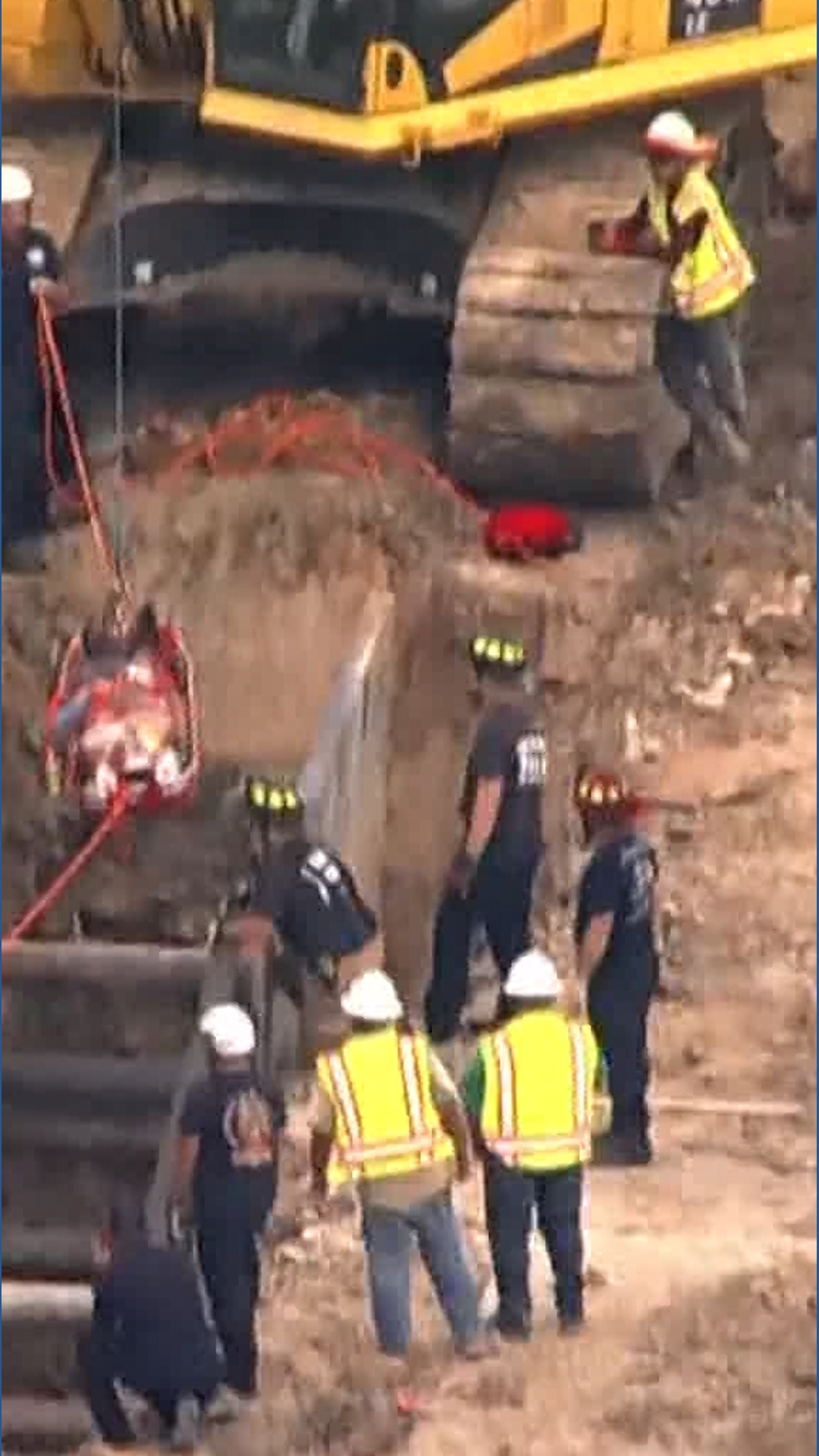 Texas firefighters rescue worker who fell into 17-foot-deep trench ...