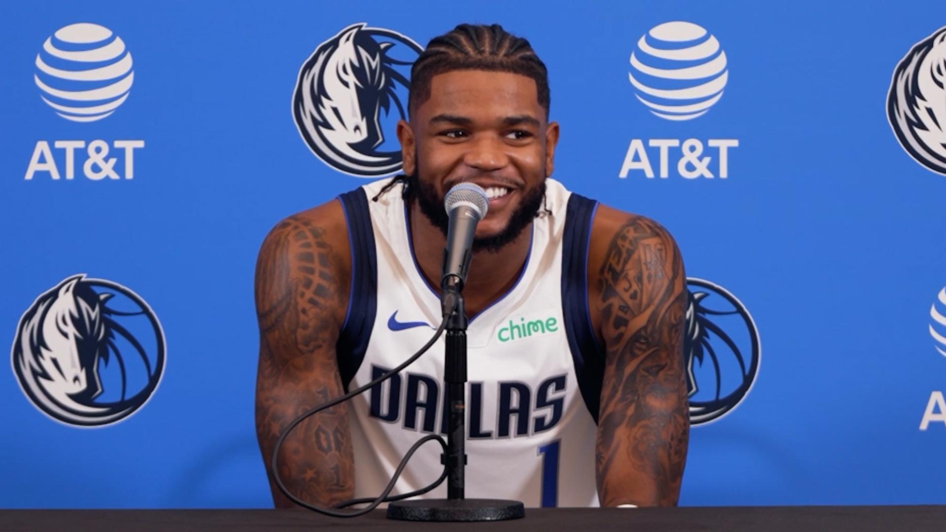 Dallas Mavericks guard Jaden Hardy spoke to reporters during a press conference at the 2024-25 Media Day.