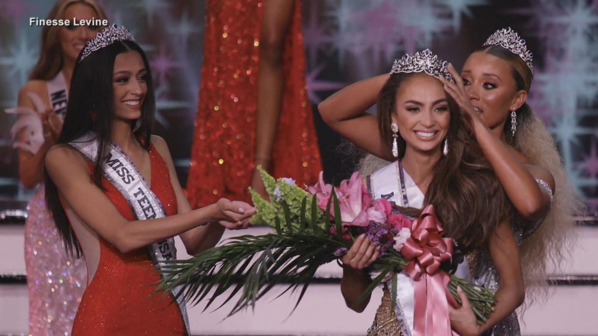 WFAA spoke to Miss USA's former professor at the University of North Texas, and Averie Bishop, who was crowned Miss Texas.