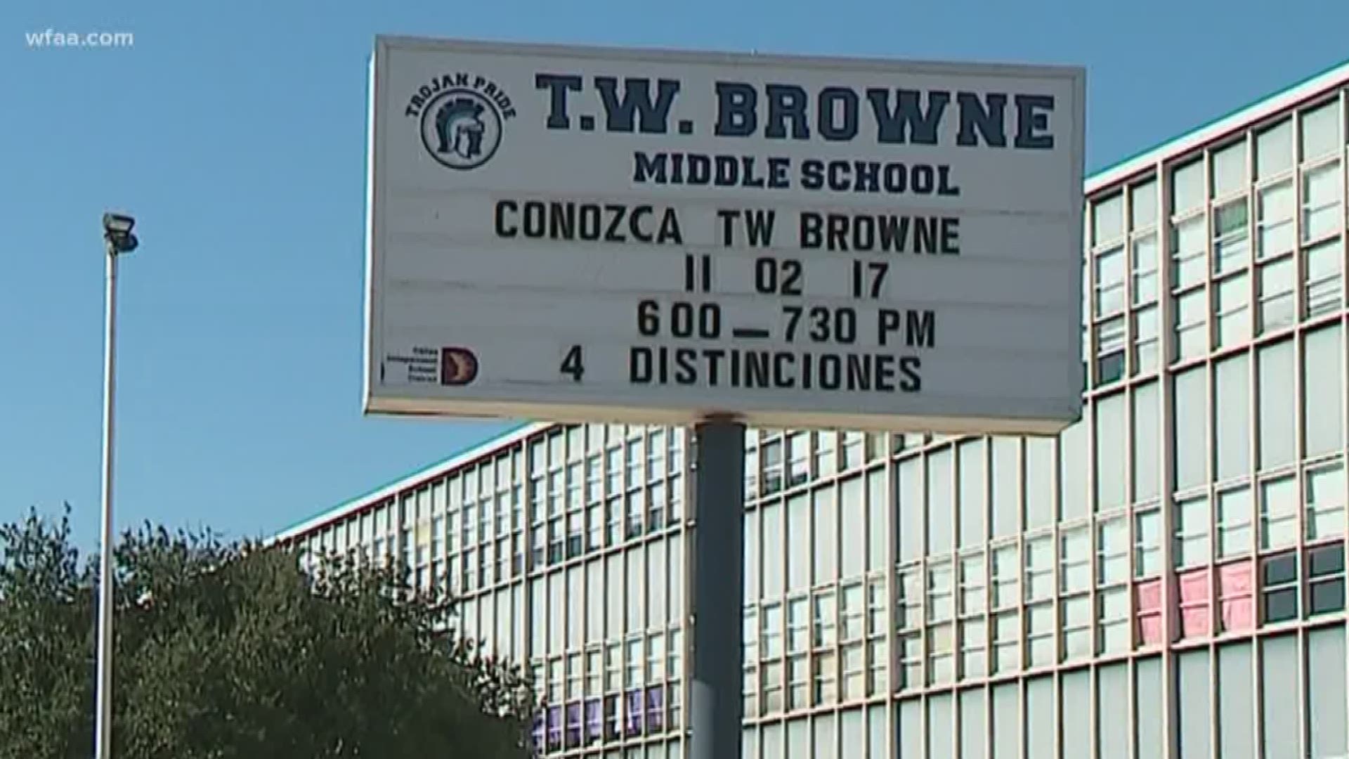 T.W. Browne Middle School Improvements | wfaa.com