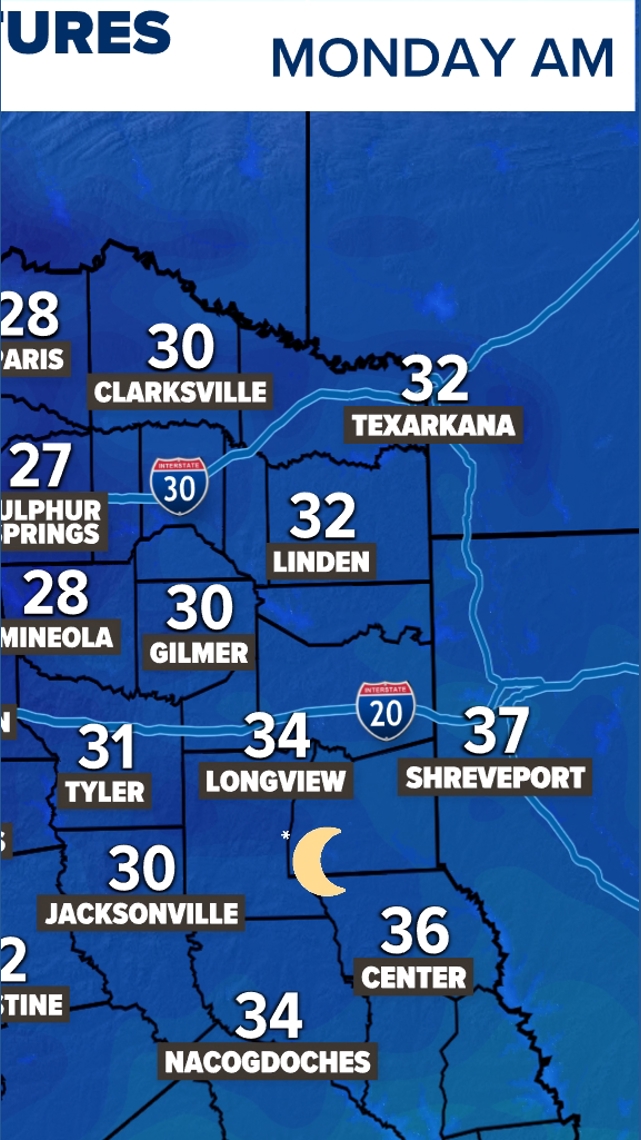 WFAA Weather Alert Day: First freeze of the season coming, coldest air ...