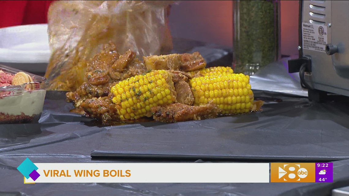 Viral chicken wing boils from Boom Shack Dallas