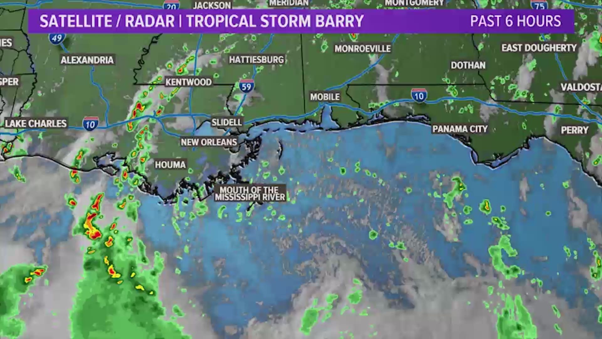 Barry's track, warnings and rainfall