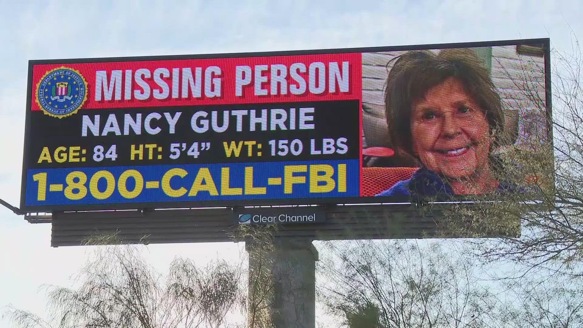 Billboards featuring Nancy Guthrie's missing person poster go up across  Texas