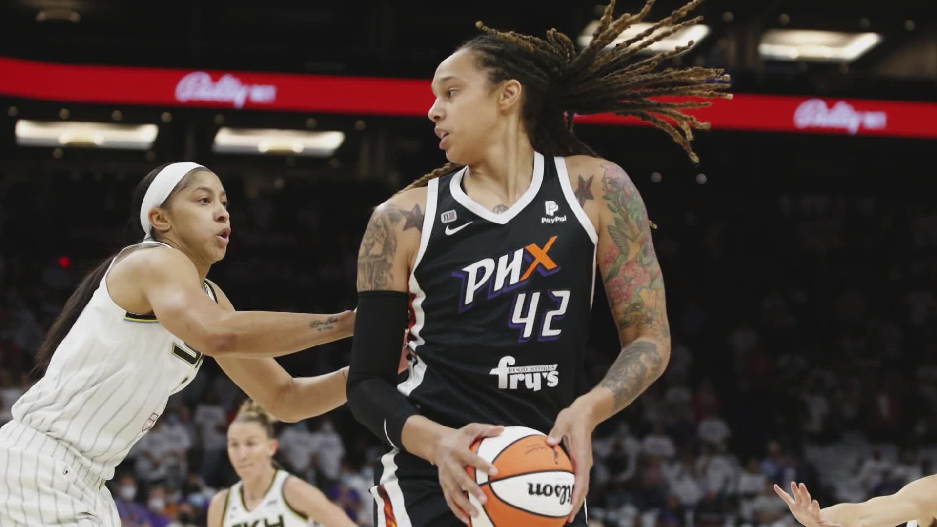 Griner was taken into custody in Moscow in February on drug charges, but news of her detainment broke in early March. She faces up to 10 years in prison.