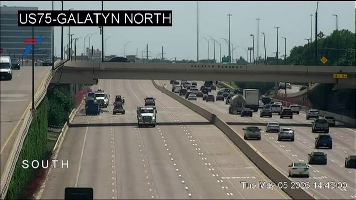 Richardson Police said debris was scattered across the roadway after several vehicles were involved in a crash.