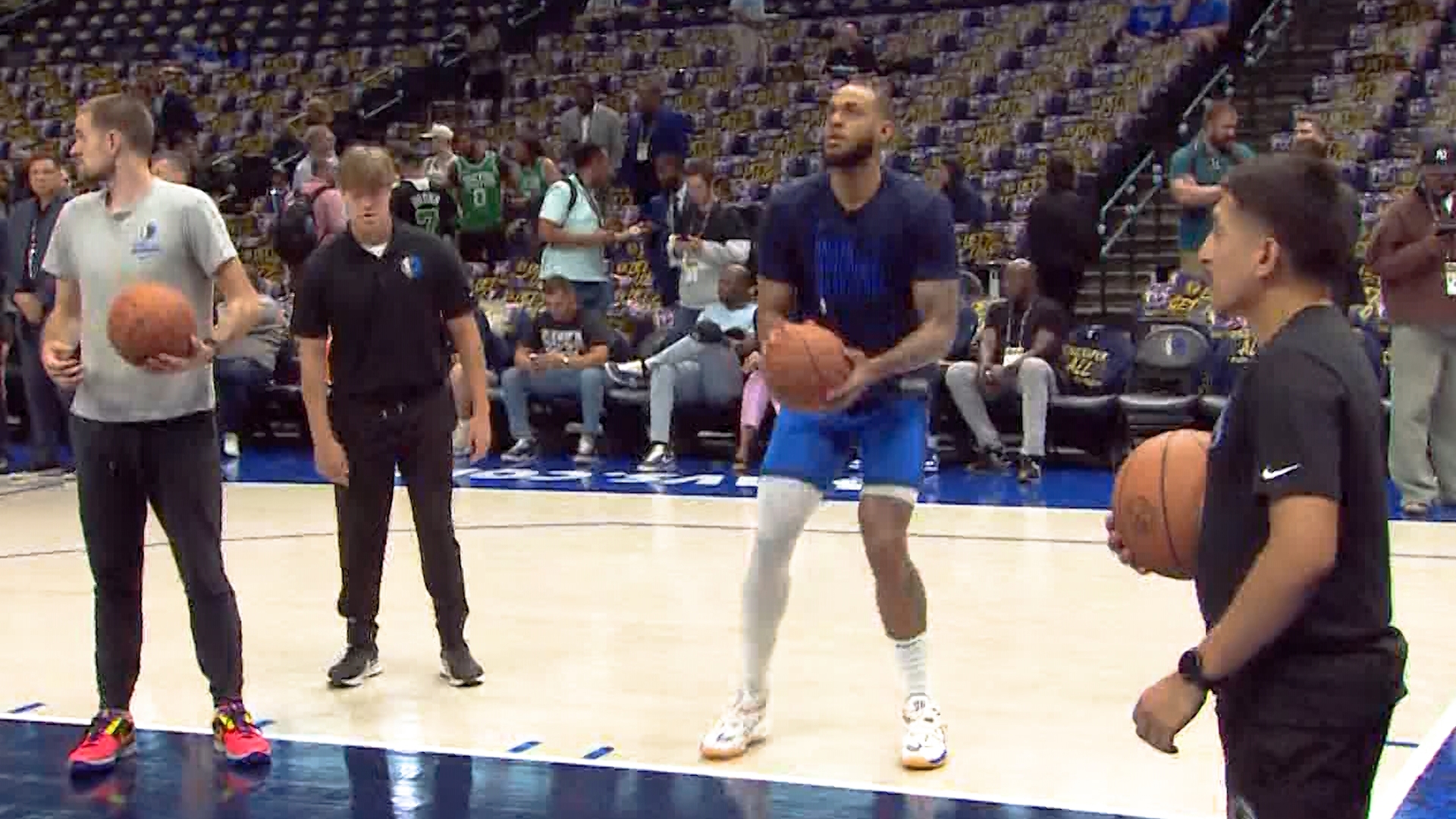 VIDEO Mavs Daniel Gafford warms up before Game 4 of the 2024 NBA Finals