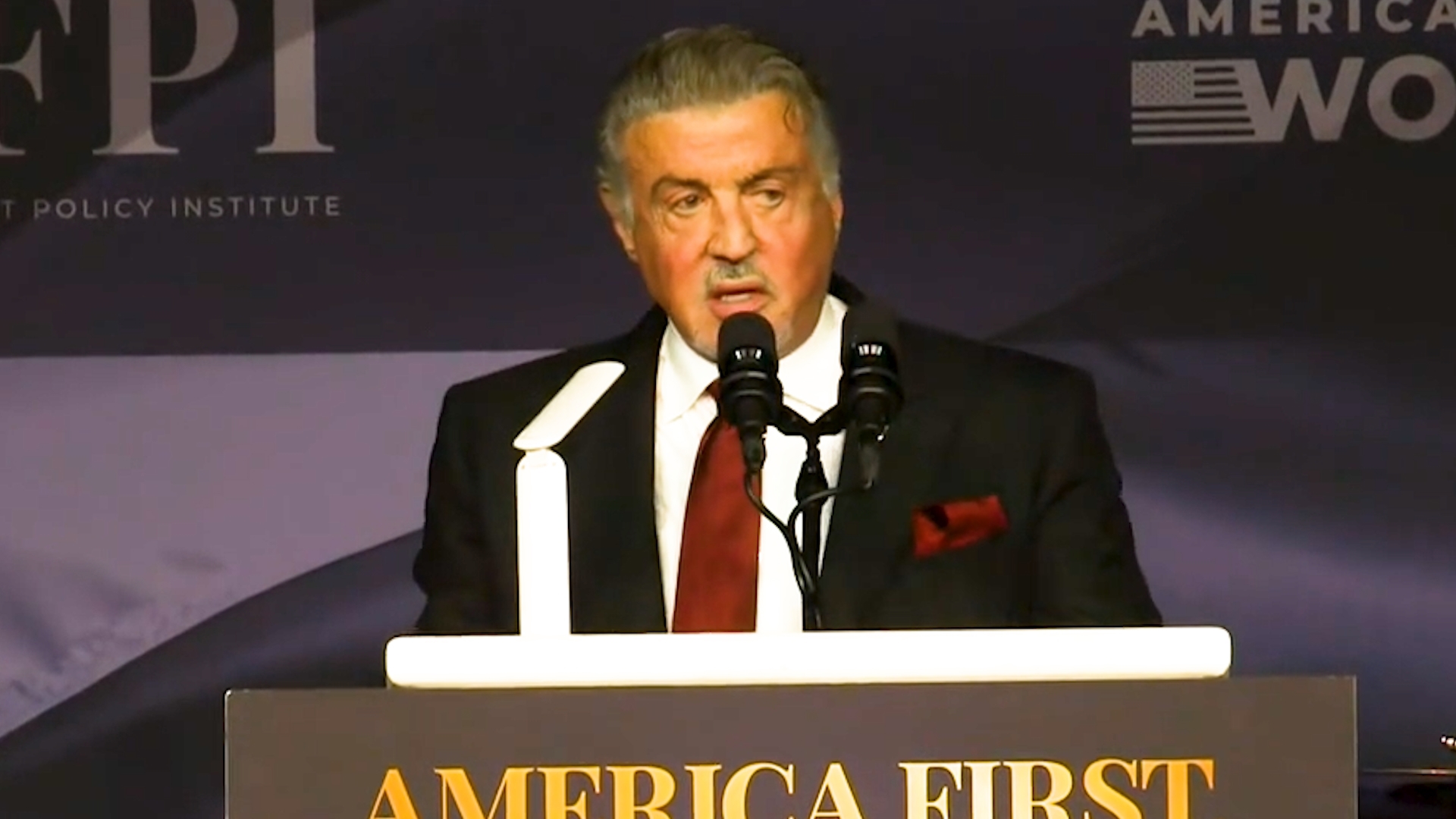 Watch Sylvester Stallone's full speech at the America First Policy Institute Gala at Mara-a-Lago with Donald Trump on November 14, 2024.