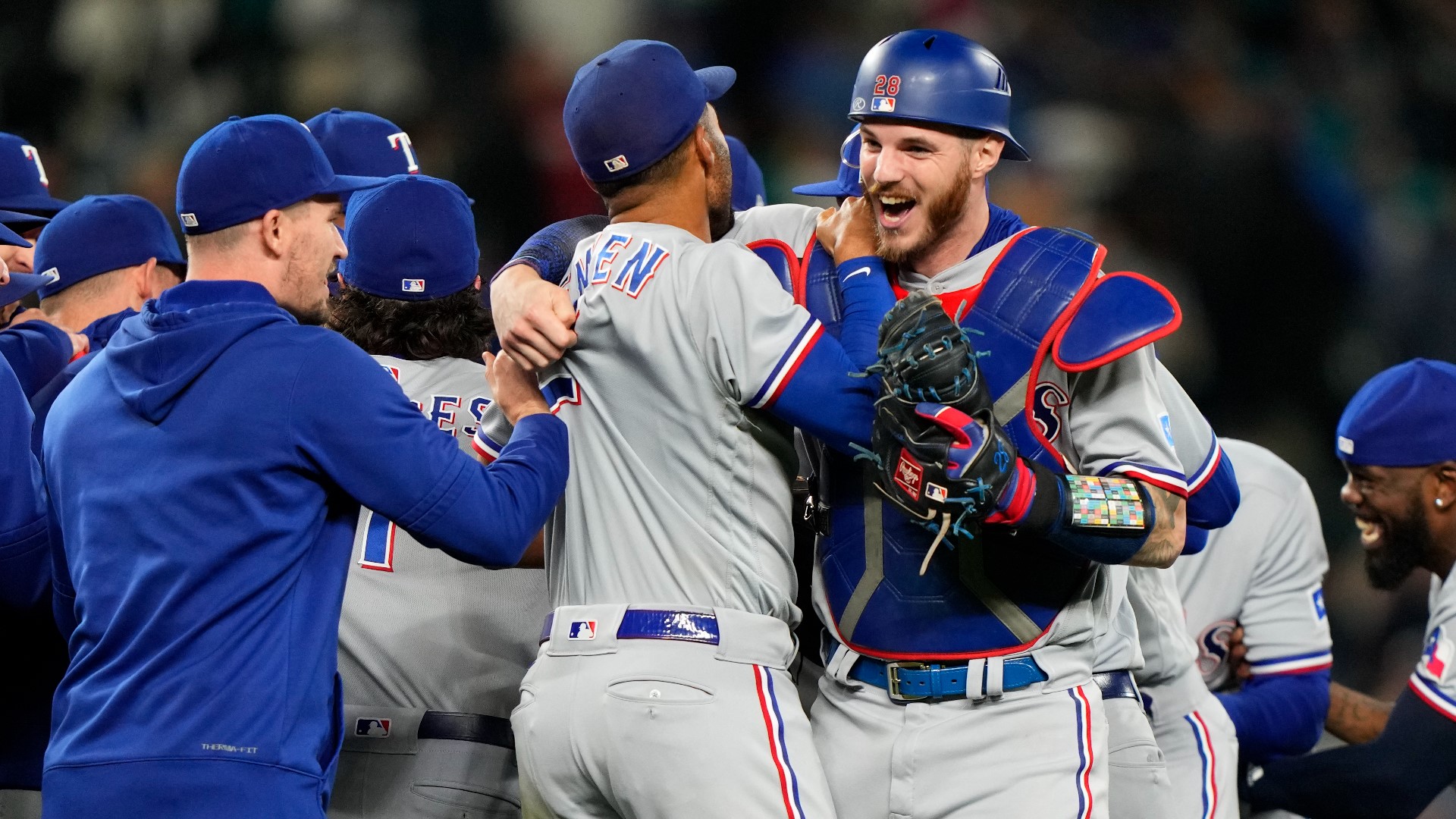 Texas Rangers playoff magic number Win over Mariners clinches