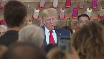 President Donald Trump speaks at new Louis Vuitton leather workshop in Texas | www.bagssaleusa.com
