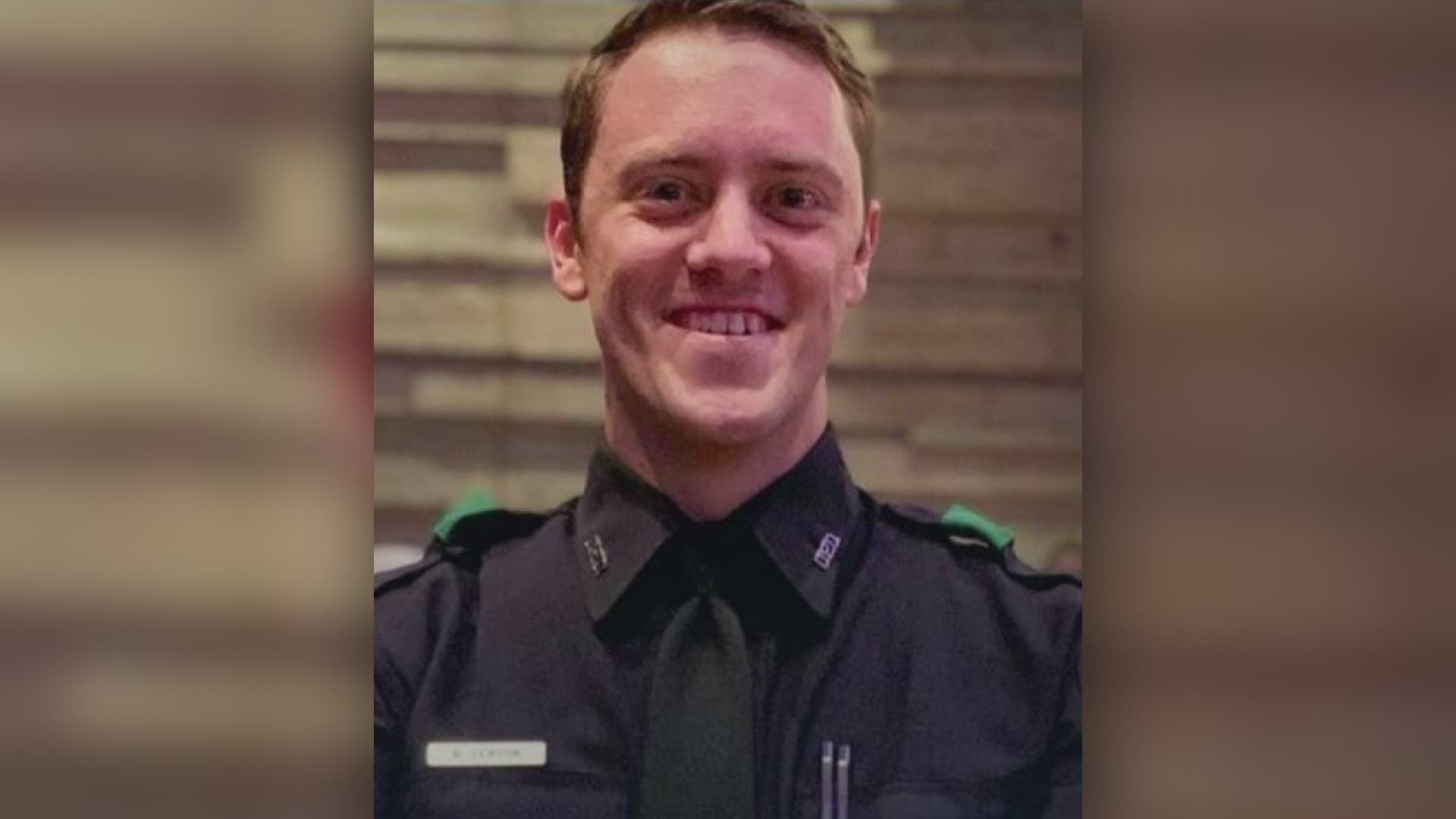 Authorities said Officer Mitchell Penton had his emergency lights on at the time of the incident. He had been with the department since 2019.