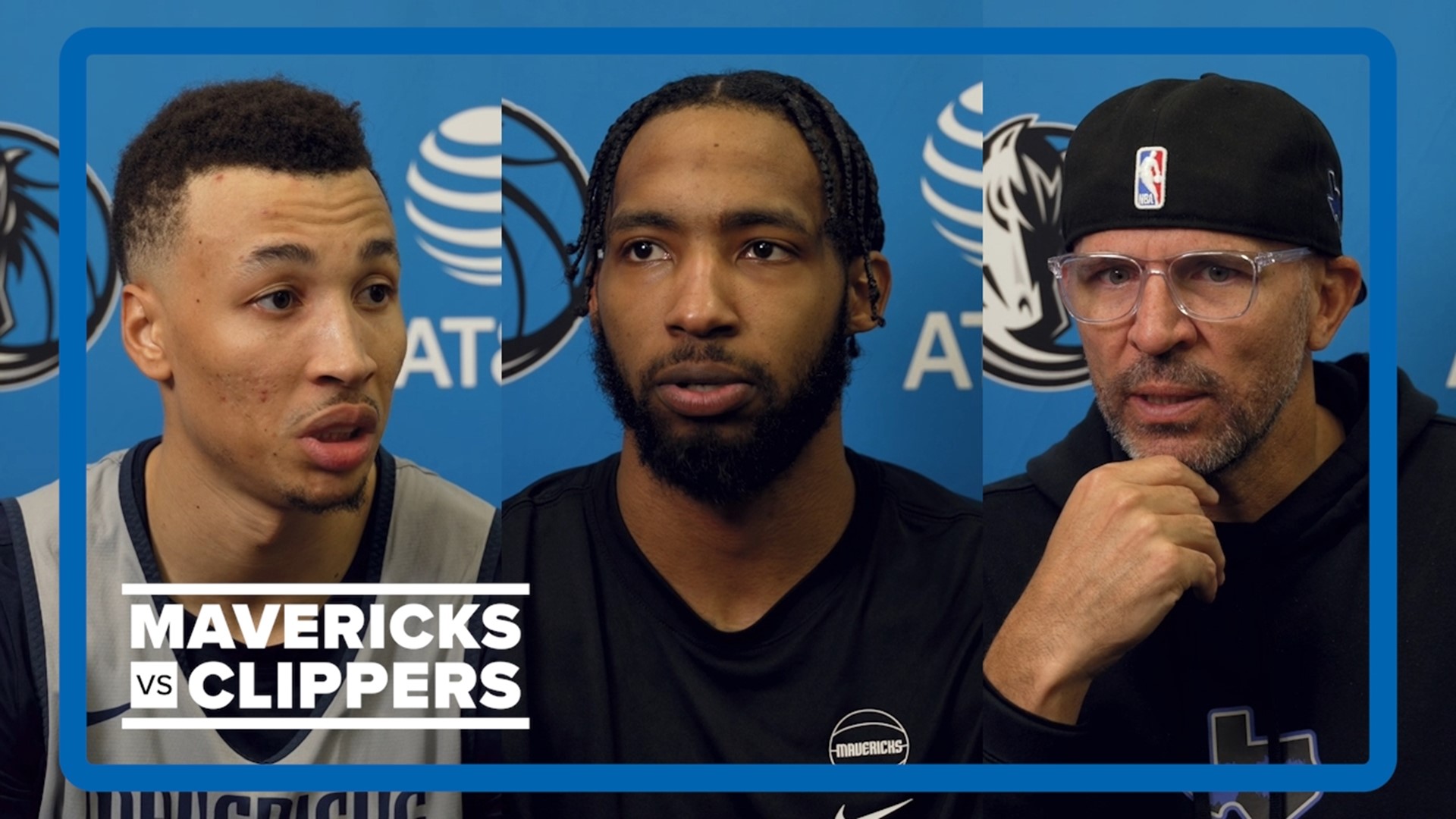 Dante Exum, Derrick Jones Jr., and Jason Kidd talked to the media on April 19, 2024, at a practice before the Mavs play the Clippers for Game 1 in the NBA Playoffs.
