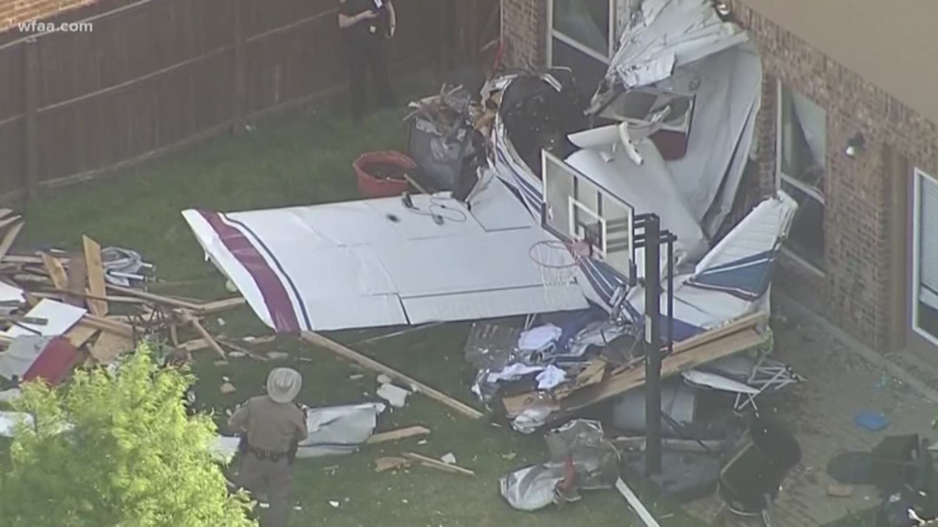 A family hopes they can soon return to their McKinney home after a plane crashed into their backyard Thursday.
