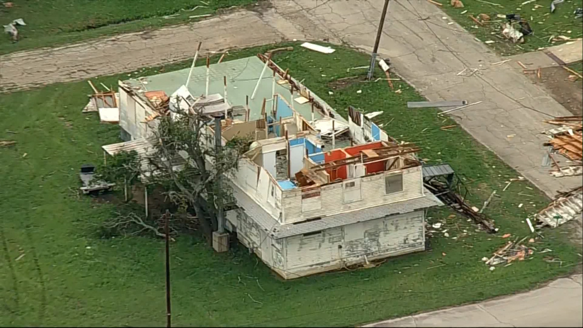 STORM DAMAGE: Here's a look at the destruction caused by a possible tornado in Mineral Wells