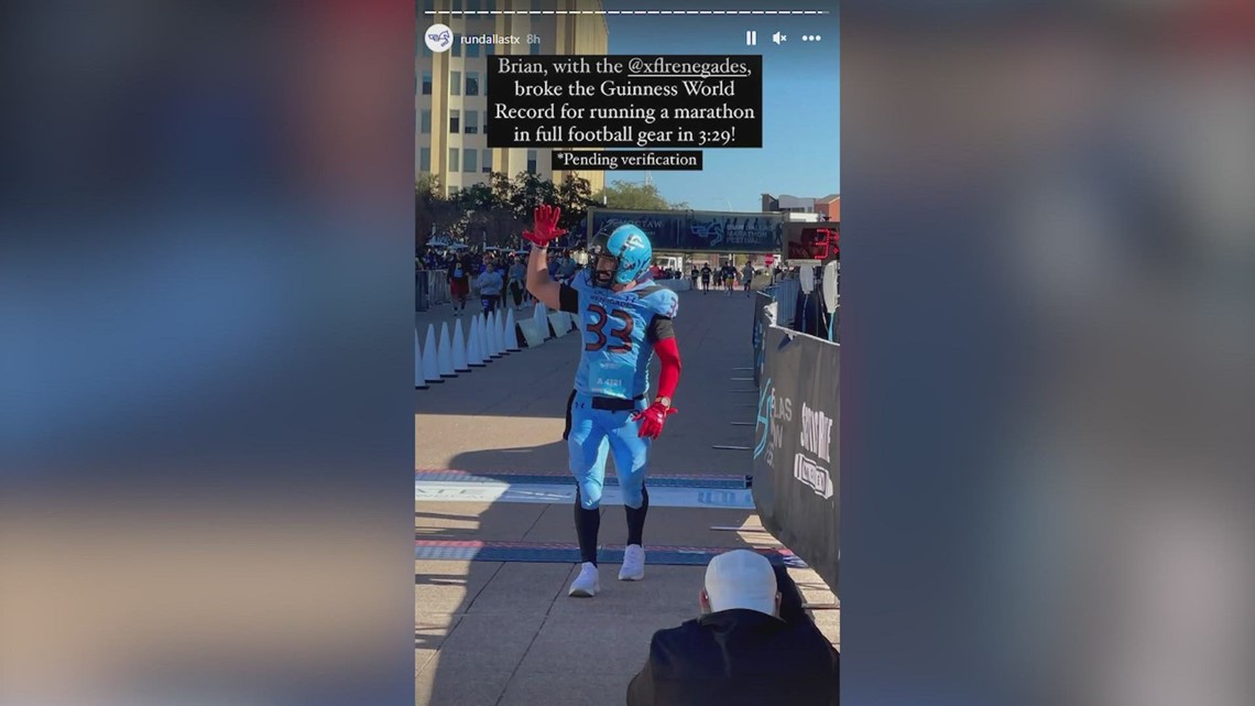 A 2023 BMW Dallas Marathon runner might've broken a Guinness World