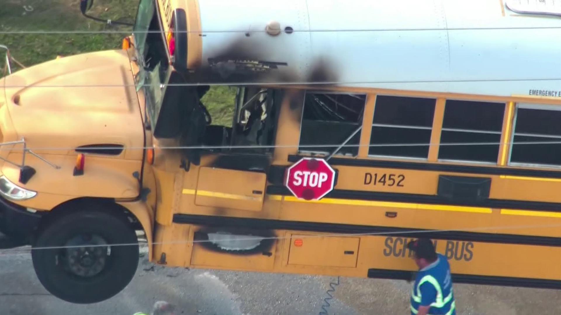 No injuries after a DeSoto ISD school bus catches fire | wfaa.com