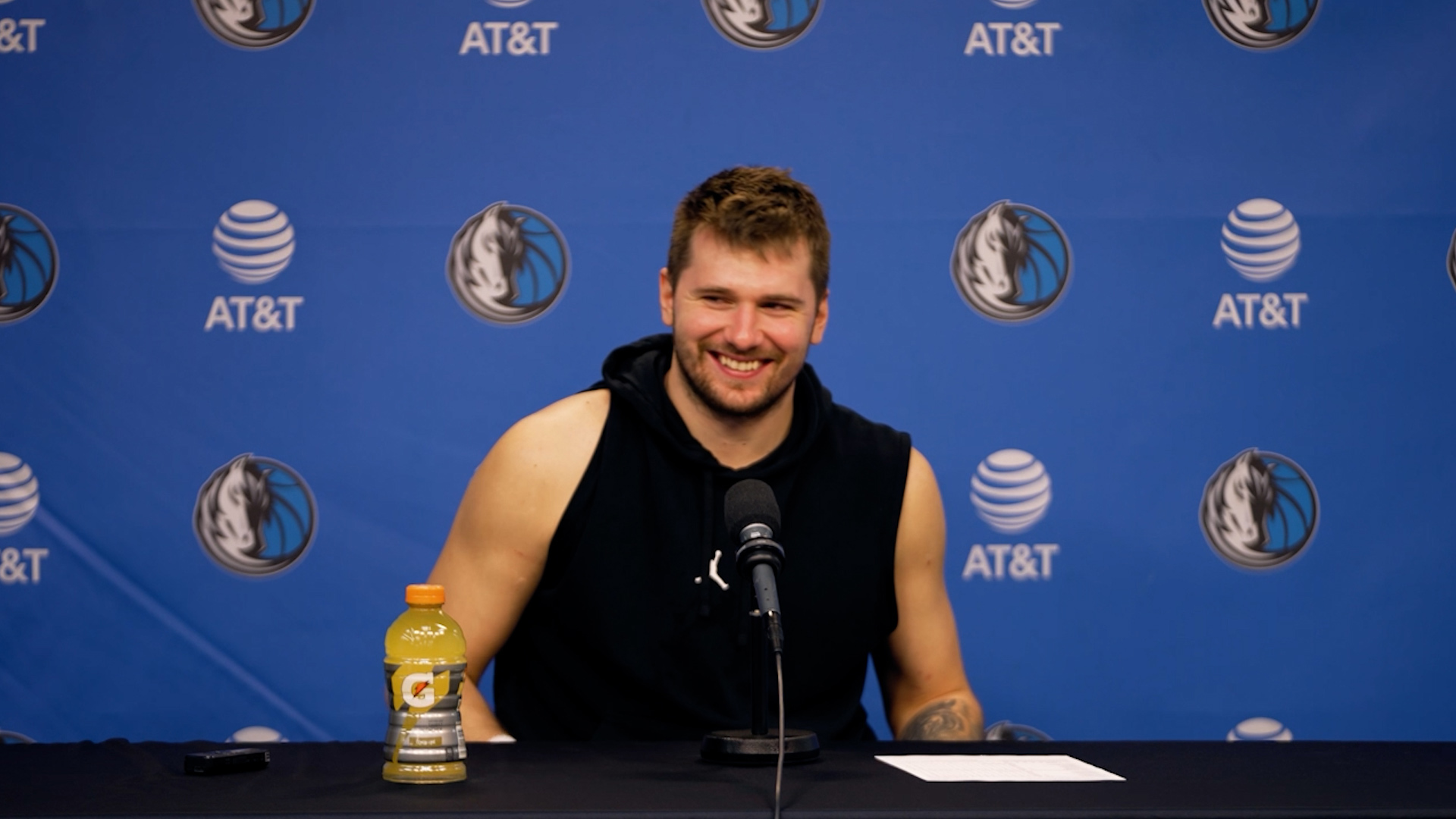 Luke Doncic spoke to the media after Tuesday night's matchup with the Pelicans.