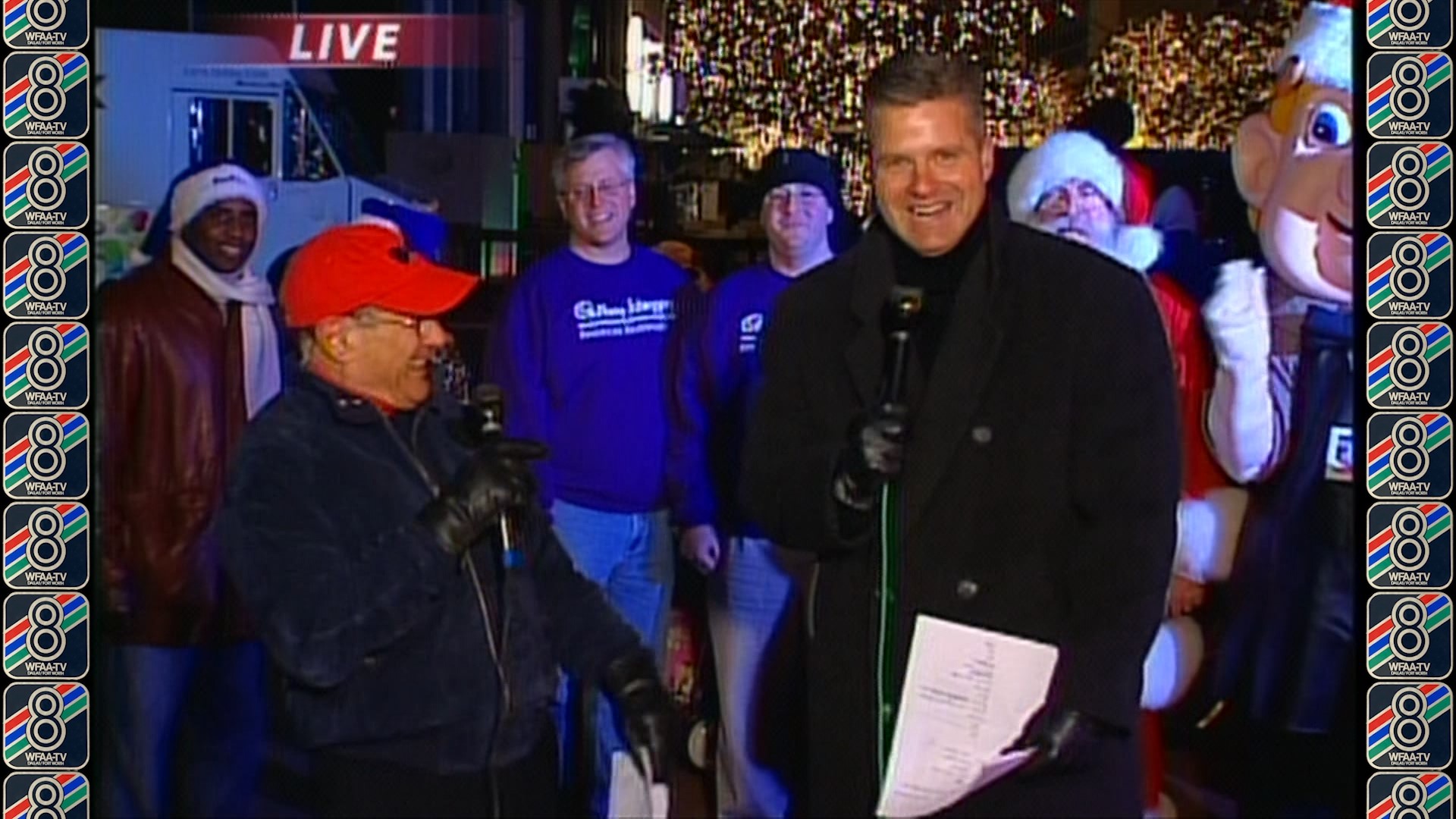 Watch Troy Dungan, Pete Delkus and other WFAA reporters, anchors and meteorologists for some of the station's live shots for Santa's Helpers from 2006 and 2010.