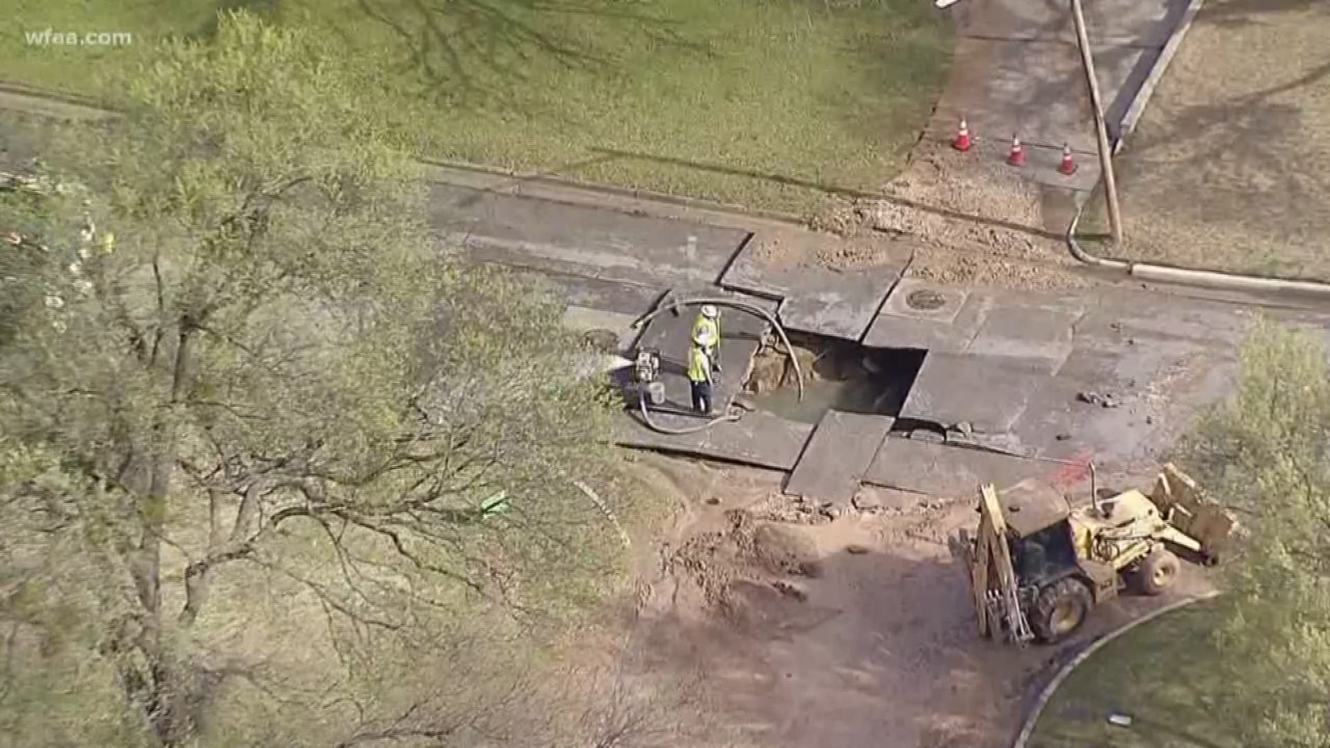 Water main break damages Fort Worth home