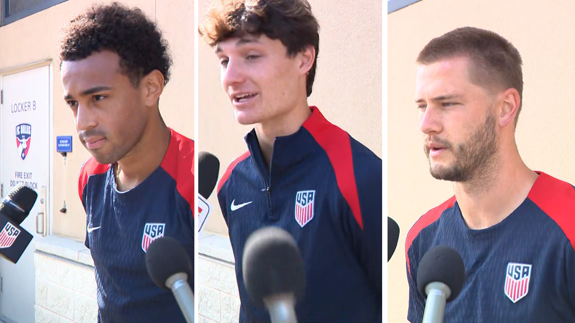 U.S. Soccer players Tyler Adams, Paxten Aaronson, Walker Zimmerman answered media questions one day before USMNT's Gold Cup group stage match against Haiti.