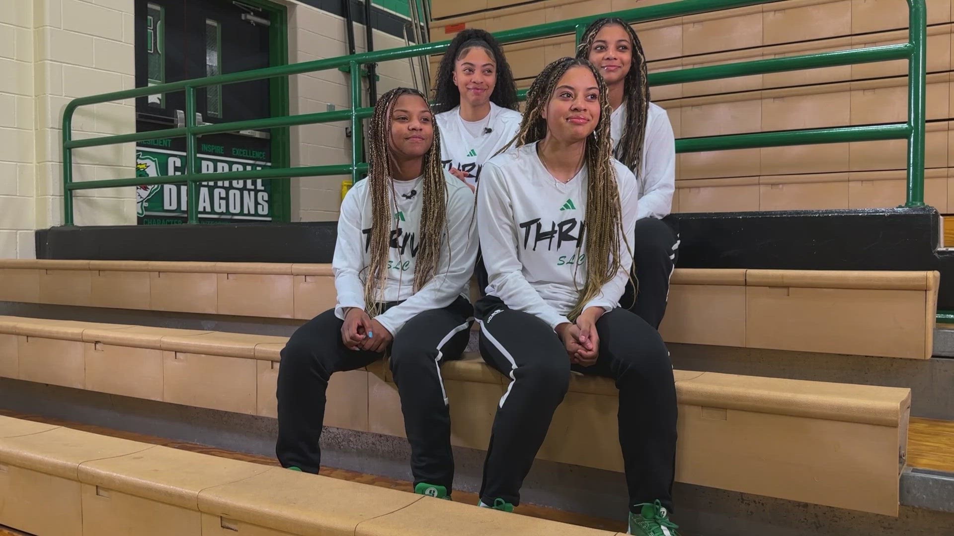"We can beat a lot of teams because of our chemistry," said Nadia, a freshman guard. All four sisters start for the Southlake Carroll Dragons girl's varsity team.