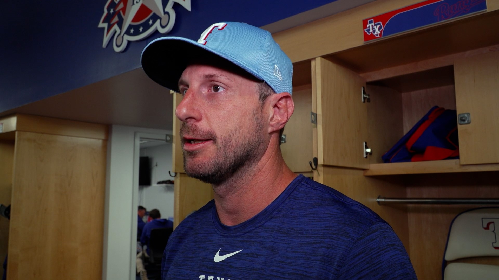 Texas Rangers pitcher Max Scherzer gave an update on his injury recovery. Courtesy of Texas Rangers.