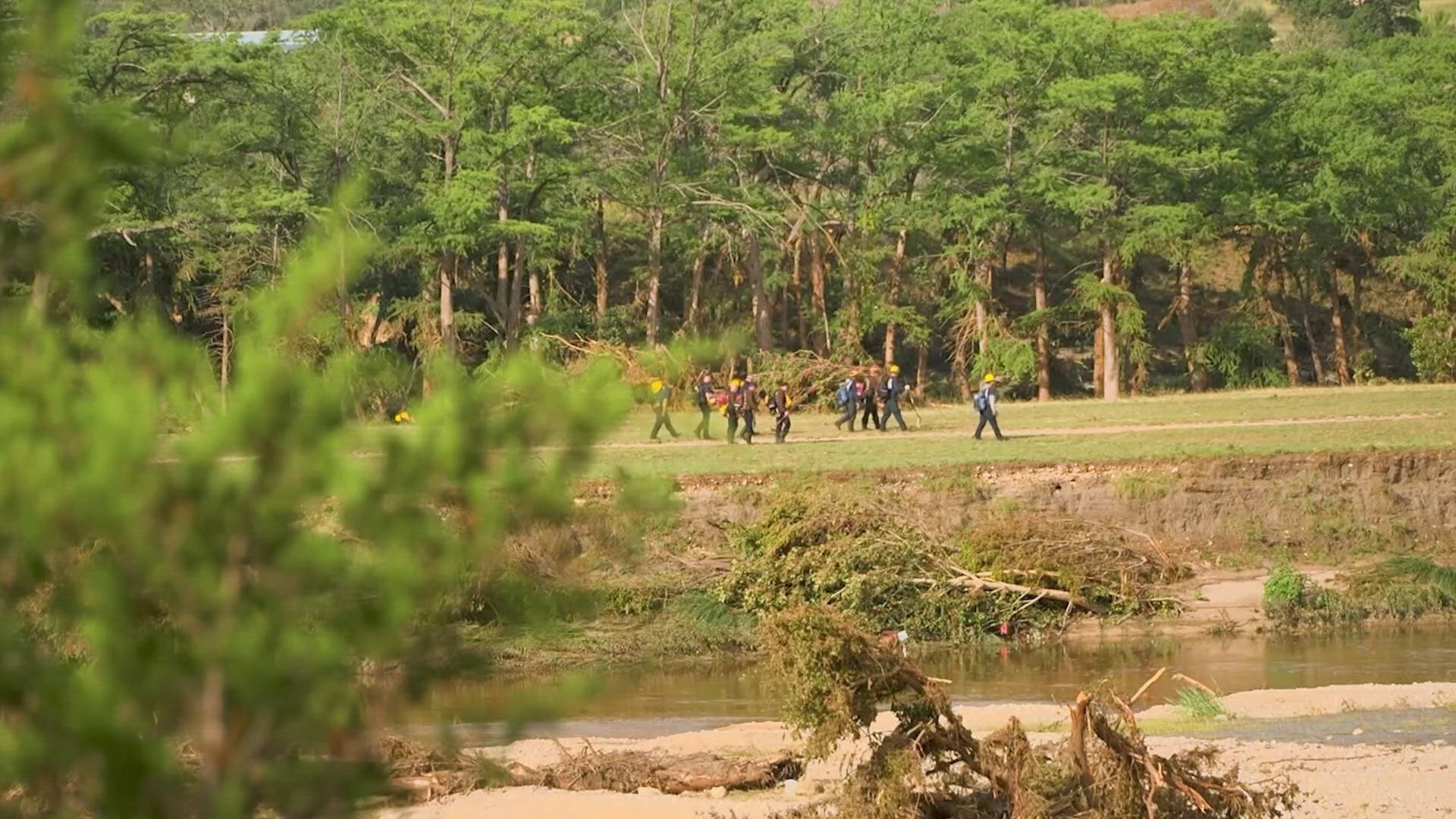 The search for victims continues on Wednesday. 