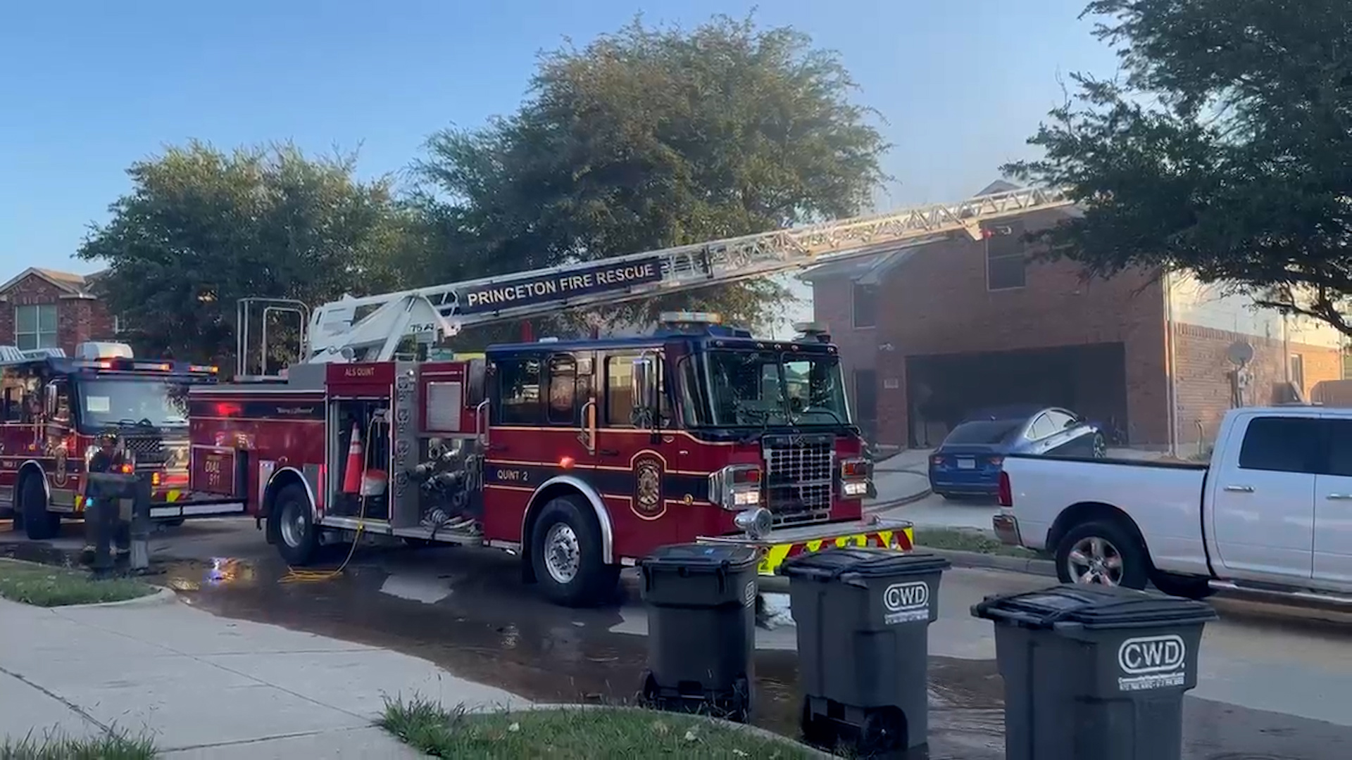 Princeton police and fire responded to a structure fire at approximately 7:30 a.m. Friday in the 3000 block of Winding Meadow Trail.